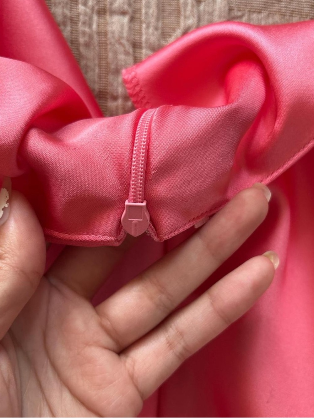 Altar'd State Pink Halter Satin Mini Dress - Picture 5 of 5